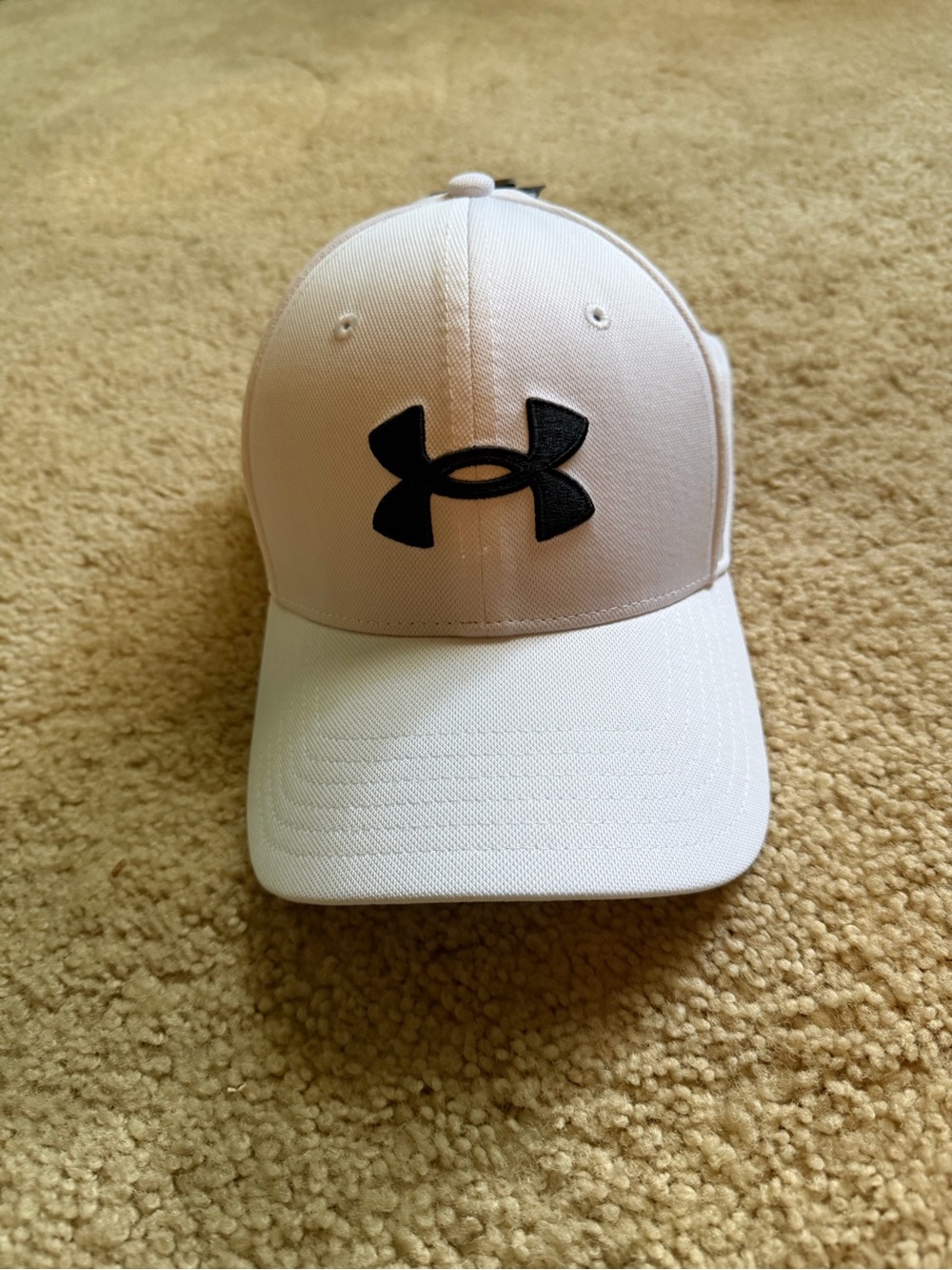 Under Armour White Cap with Black Logo